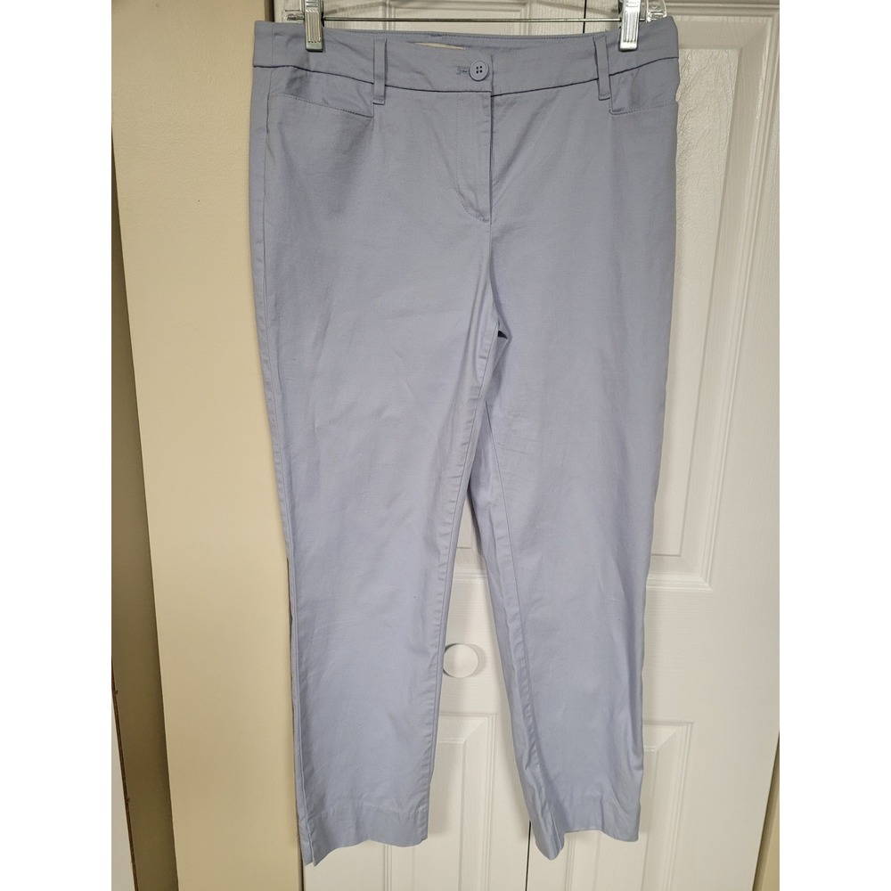 Talbots Womens Light Blue Cotton Stretch Ankle Pants Chinos Size 4 BD1024